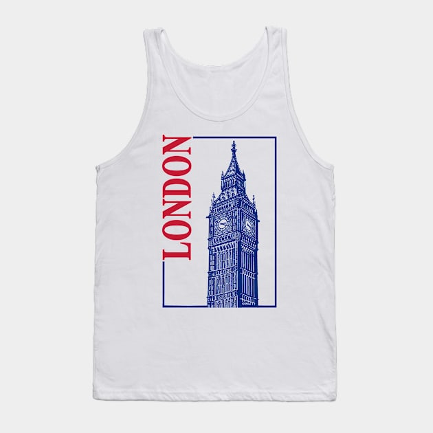 London-Big Ben Tank Top by NewSignCreation